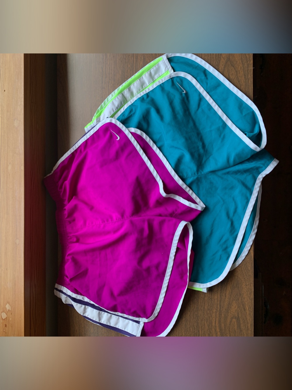 Nike dry-fit Athletic running workout Shorts - set of 2 size Small - Picture 2 of 7